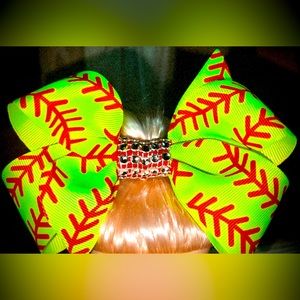 Softball Hair Bow